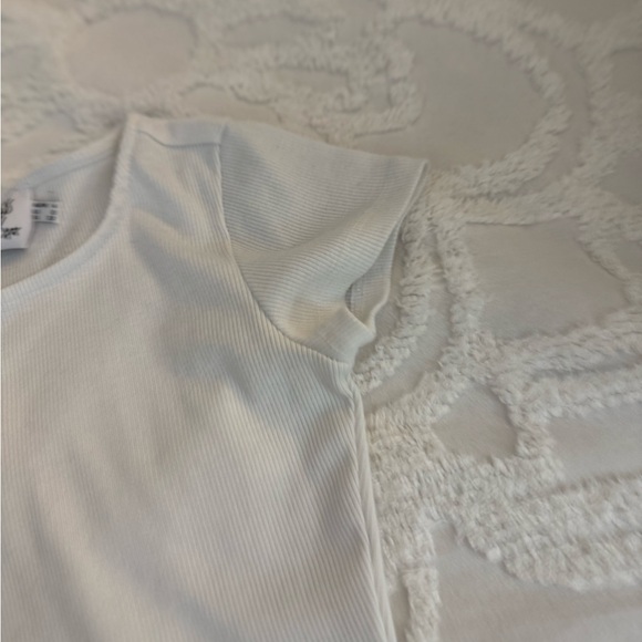 Princess Polly Cream Ribbed Tee - Picture 3 of 7